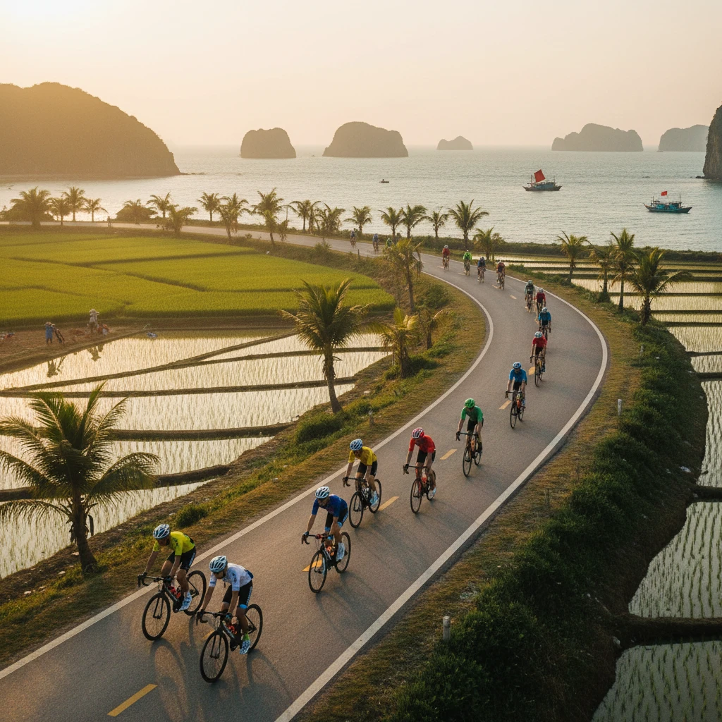 Ảnh hội viên câu lạc bộ xe đạp tham gia hoạt động