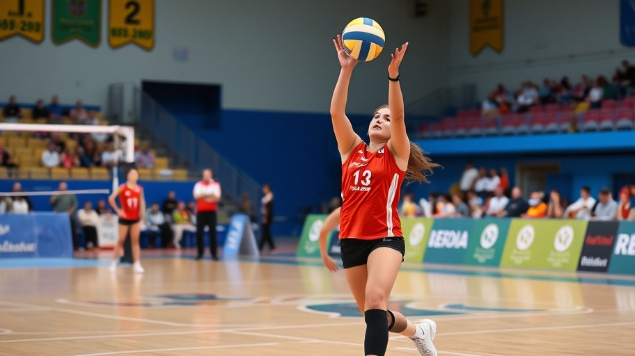 Ảnh Sabina Altynbekova đang thi đấu bóng chuyền