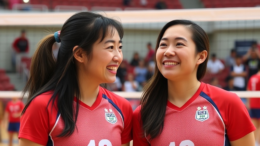 Ảnh Shirley Yu và Liao Yi Yen chơi bóng chuyền