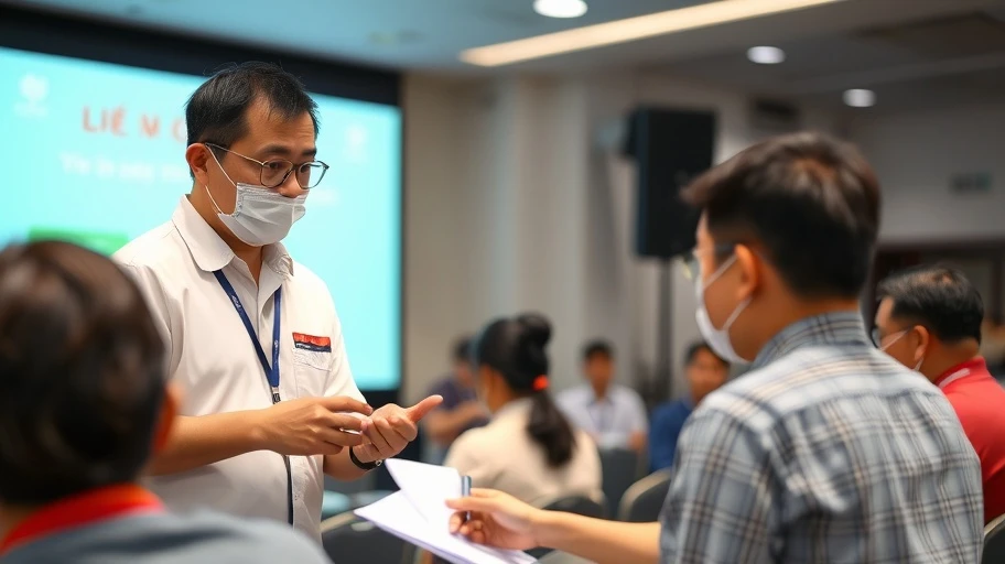Ảnh thực hành trong chương trình đào tạo huấn luyện viên MC.