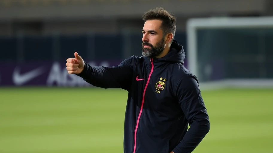 Ảnh Xavi Hernández huấn luyện Qatar tại Al Sadd