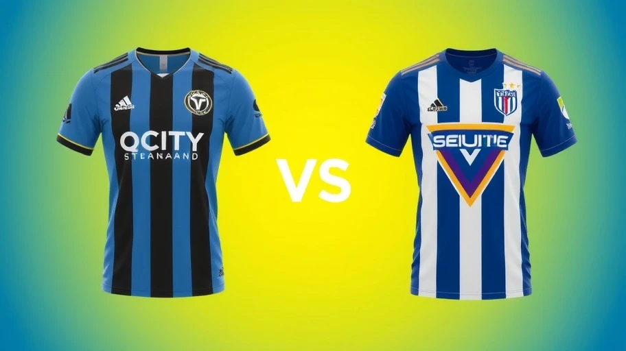 Áo đấu của Auckland City và Melbourne Victory.