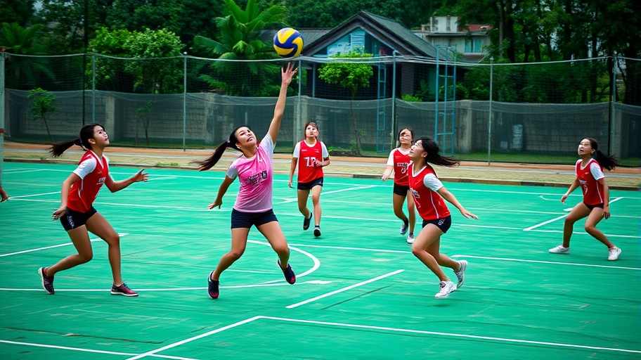 Bùi Thị Huệ cùng đội tuyển bóng chuyền nữ trẻ Việt Nam