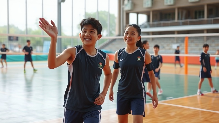 Các vận động viên trẻ trong buổi tập luyện