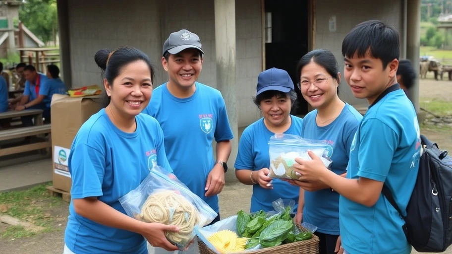Câu lạc bộ thiện nguyện phân phát nhu yếu phẩm