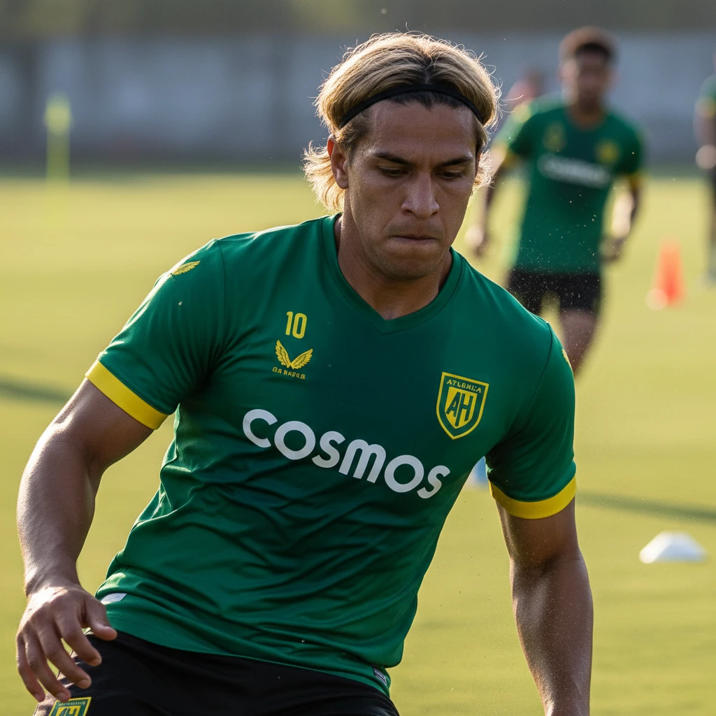 Cầu thủ Atlético Huila tập luyện