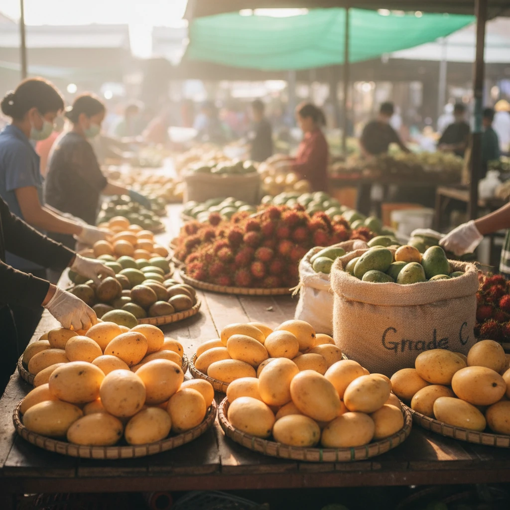 Chất lượng trái cây C1 tại chợ Việt Nam