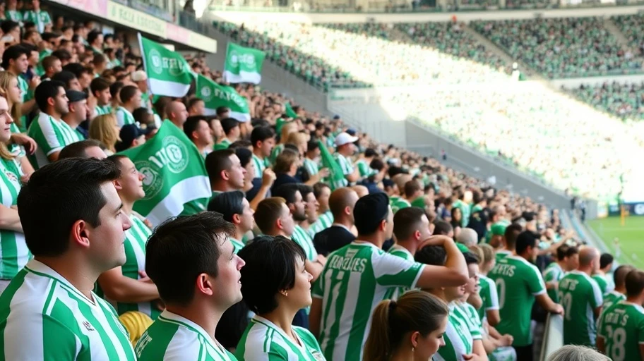 Fan hâm mộ Real Betis tại sân vận động