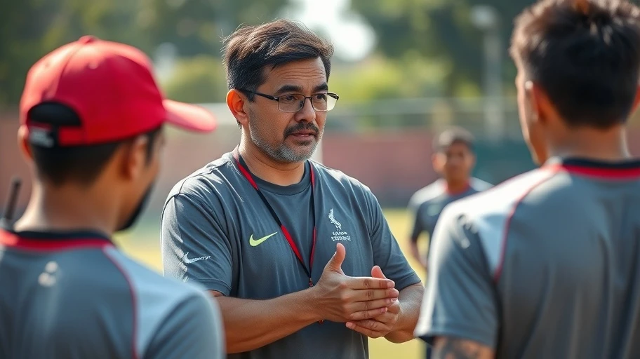 Hình ảnh huấn luyện viên Jun See đang hoạt động