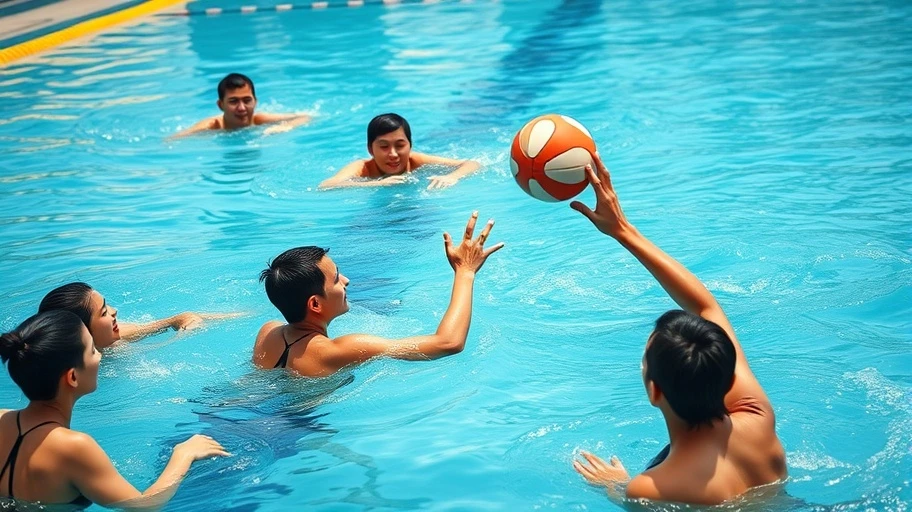 Hình ảnh lợi ích sức khỏe từ bơi lội và bóng ném
