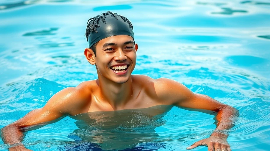 Hình ảnh lợi ích sức khỏe và thể lực từ bơi lội.