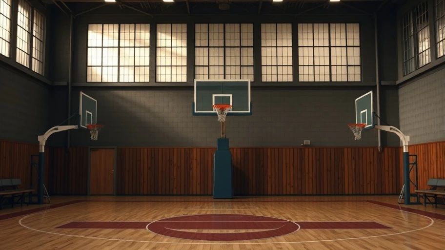 Hình ảnh sân bóng rổ của John Wooden