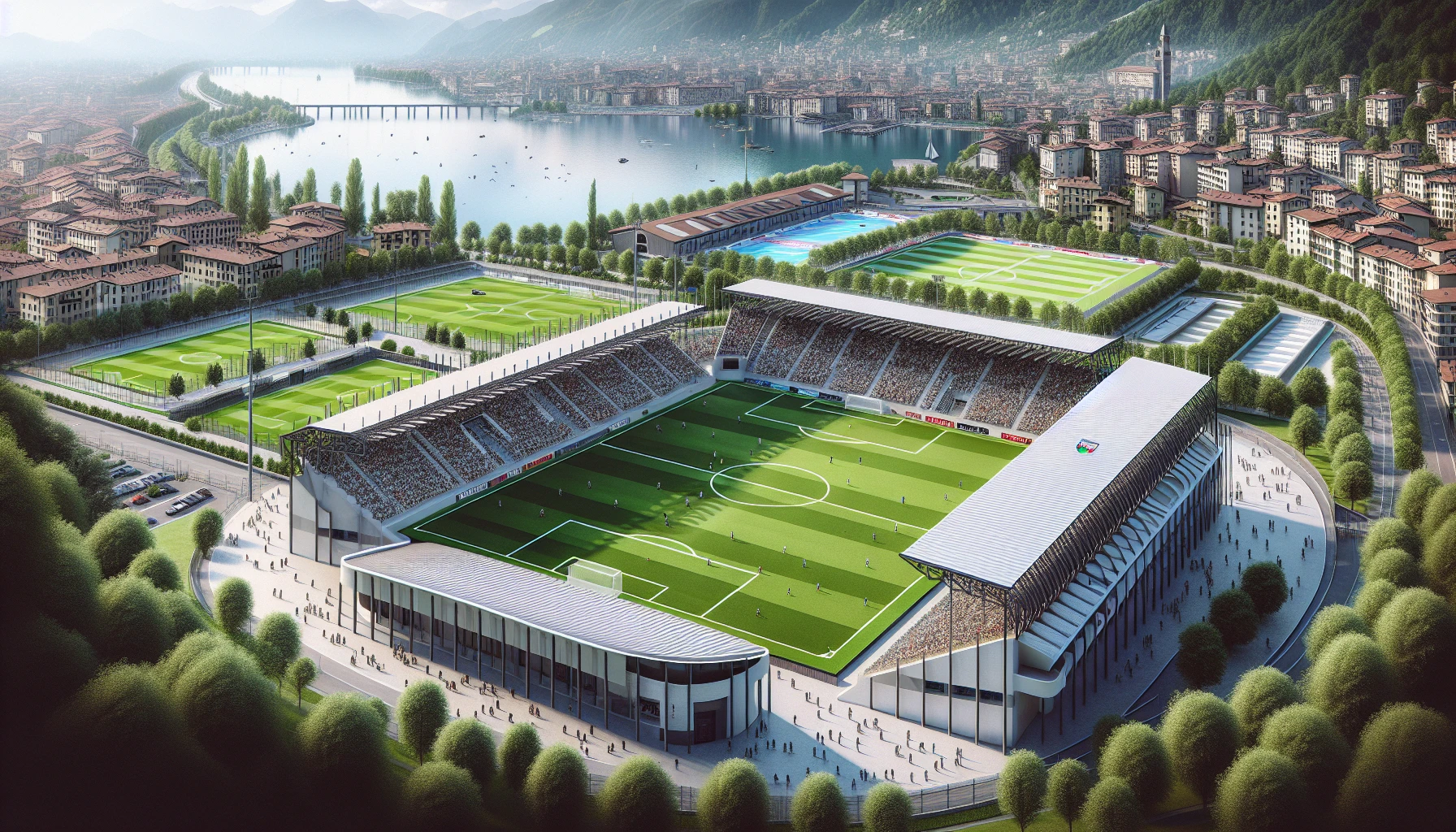 Hình ảnh sân Como FC, biểu tượng thành công của Fabregas