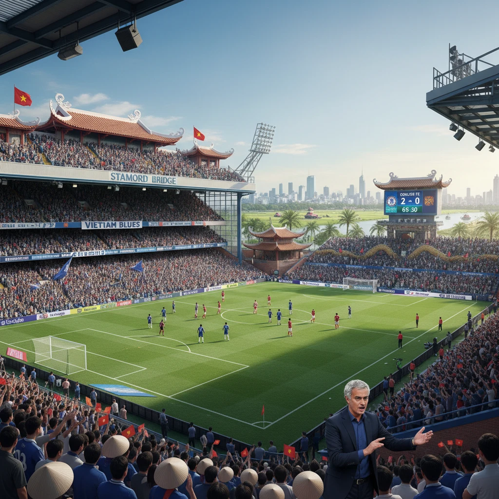 Hình ảnh Stamford Bridge và tài năng của Mourinho