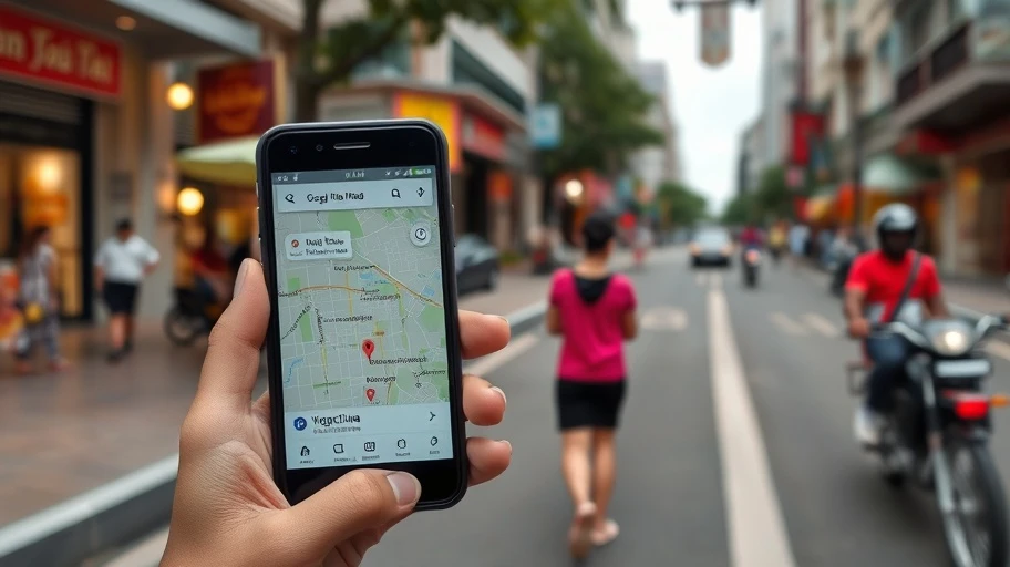 Hình ảnh sử dụng Google Maps để tìm câu lạc bộ yoga gần đây