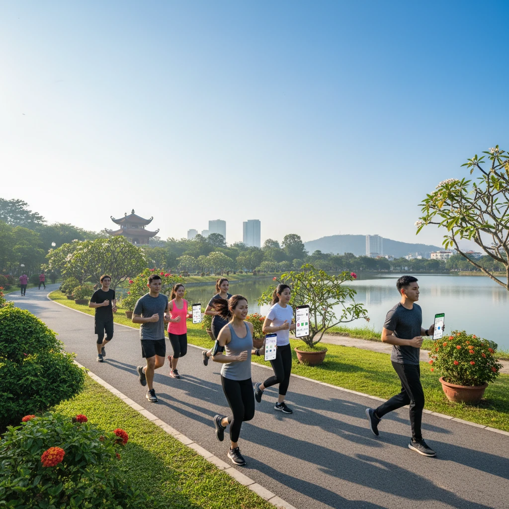 Hình ảnh tập thể dục với sự hỗ trợ của APK.