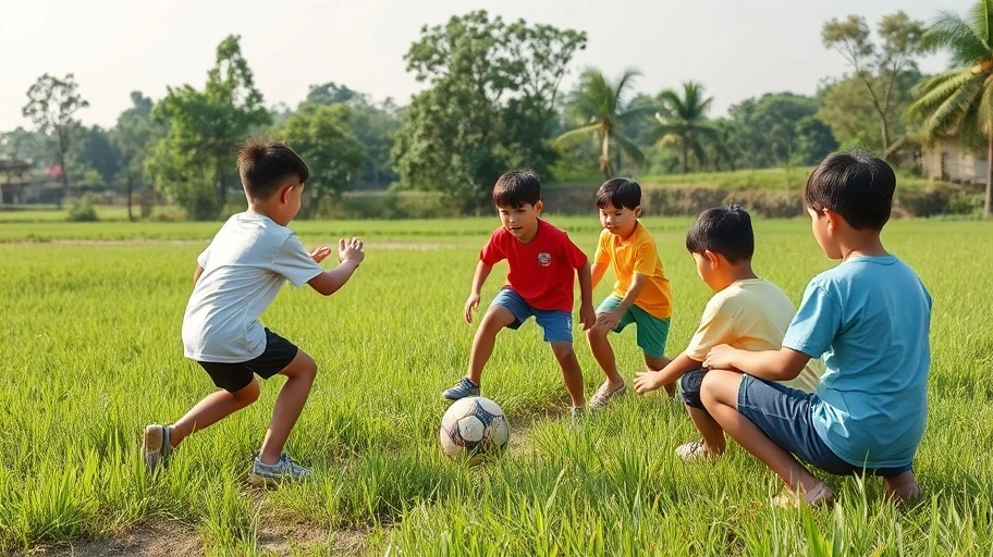 Hoạt động thể thao ở câu lạc bộ hè địa phương.