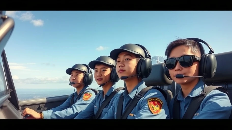 Học viên C1 Air Cadets trong quá trình huấn luyện bay