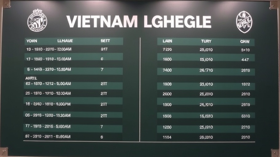 Lịch thi đấu V-League