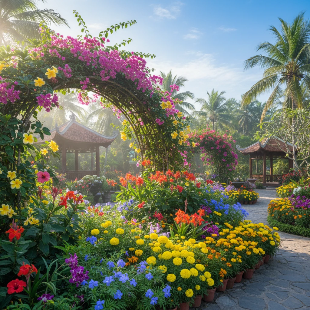 Lợi ích và giá trị thẩm mỹ của vườn bông