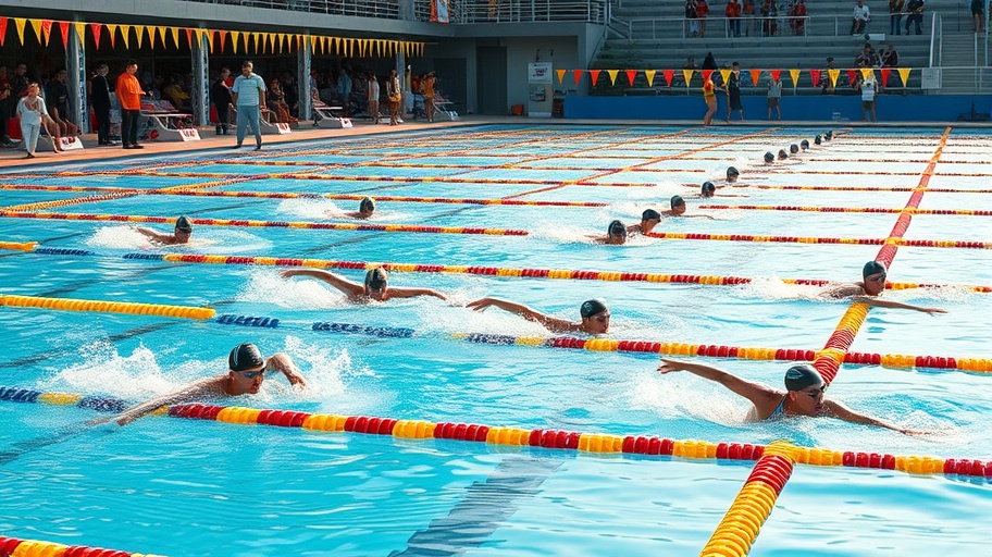 Nguyễn Thị Ánh Viên tại một sự kiện bơi lội Olympic.