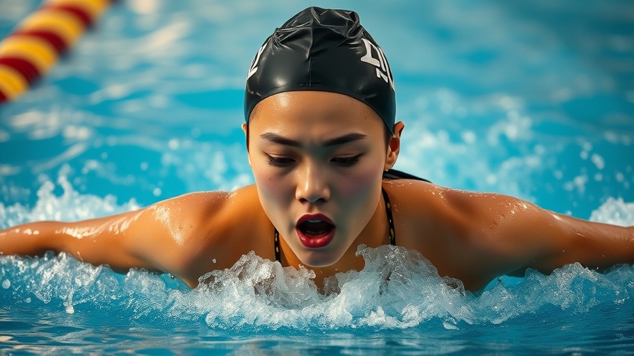 Nguyễn Thị Ánh Viên trong cuộc thi bơi.