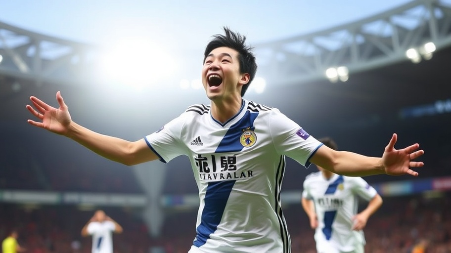 Son Heung-min ăn mừng