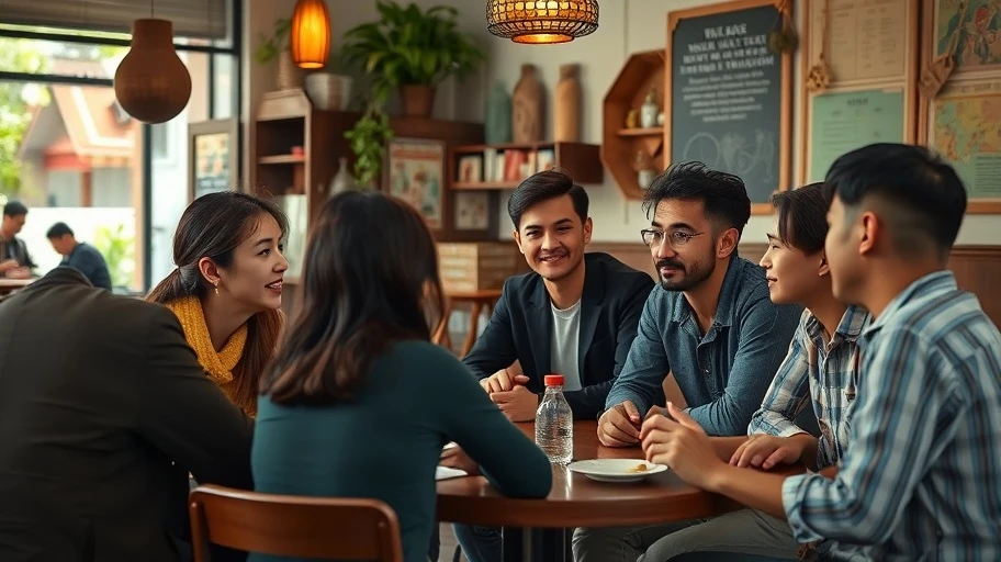 Thảo luận trong quán cafe