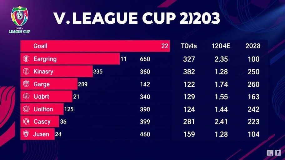Thống kê bàn thắng V League Cup 2024