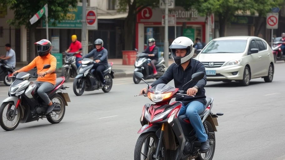 Tuân thủ luật an toàn giao thông câu lạc bộ mô tô Hà Nội
