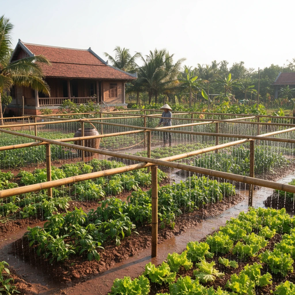 Tưới nước và kiểm soát sâu bệnh cho vườn bông