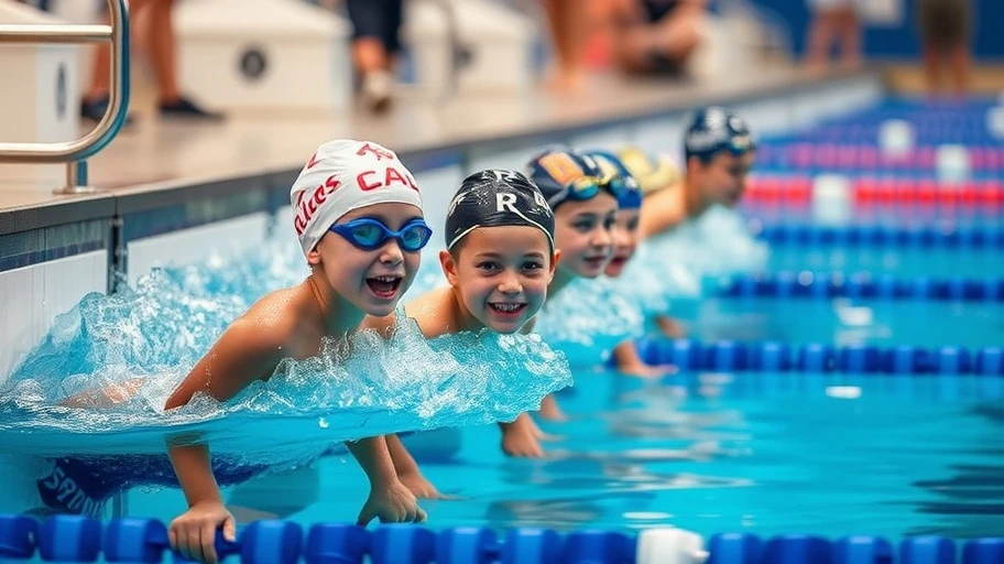 Vận động viên trẻ chuẩn bị thi đấu C1 Nuoto