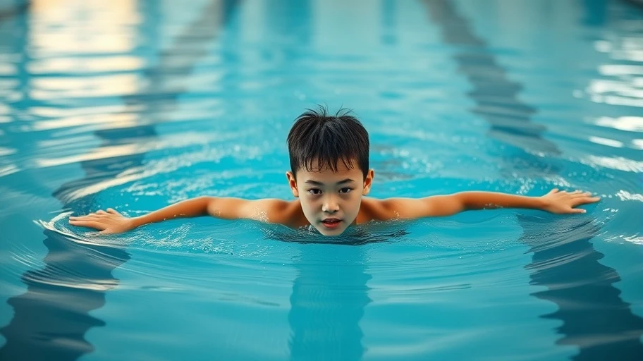 Vận động viên trẻ đang luyện tập
