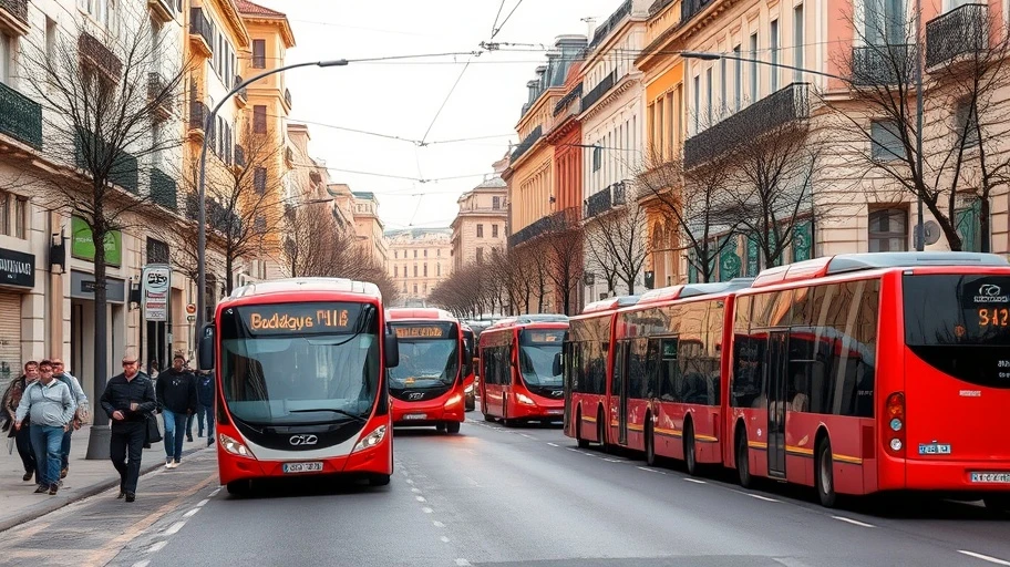 Xe buýt Tubasa tại Badajoz Tây Ban Nha